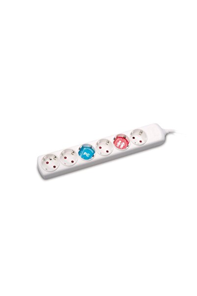 Danex Prelungitor 6 Prize 3x1, 5mm² 3m – Plus, Inlet, Multicolor