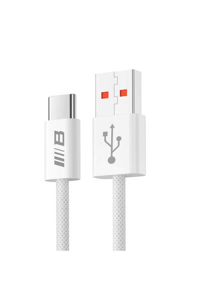 BLUEO Cablu de date, USB-A la Type-C, Împletit, Încărcare rapidă, 6A, 1.5m, a...