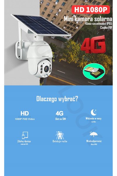 NO BRAND Cameră IP Eurolook EX-2536-4G-SOLAR 2 Mpx