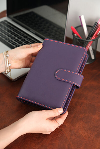 Mint Design Birikim Ajandası - Bütçe Planlayıcı Cüzdan - Patlıcan Moru - Renk...