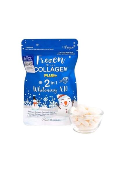 Frozen فروزن كولاجين - كبسولات كولاجين وجلوتاثيون 2 في 1 لتفتيح البشرة ونضارت...