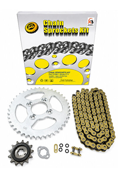 MOTORKİT MK TVS APACHE RTR 200 ZİNCİR DİŞLİ SET SFR ORİNGLİ GOLD ÖN 13 DİŞLİ ...