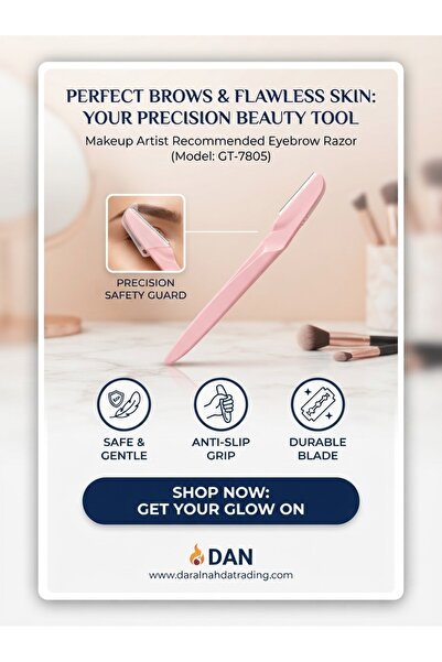 matt DAN Precision Eyebrow Razor – Makeup Artist Recommended Portable Facial ...
