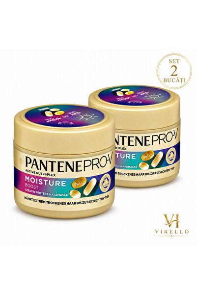 Pantene Set 2 x Pro-V Moisture Boost Mască de Păr cu Keratină, 300 ml