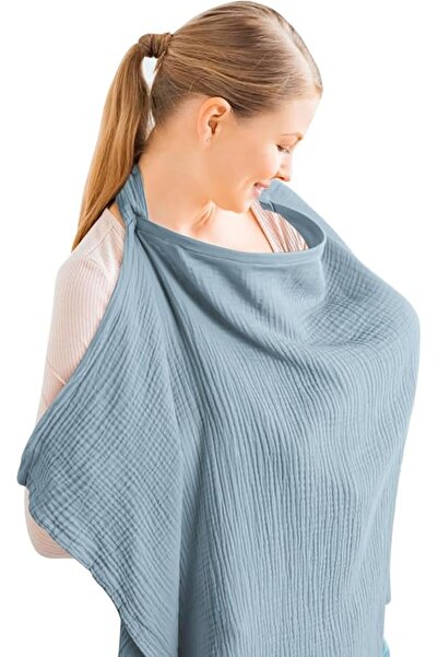 PYEBE Muslin Nursing Cover for Breastfeeding 100% Cotton Breathable with Soli...