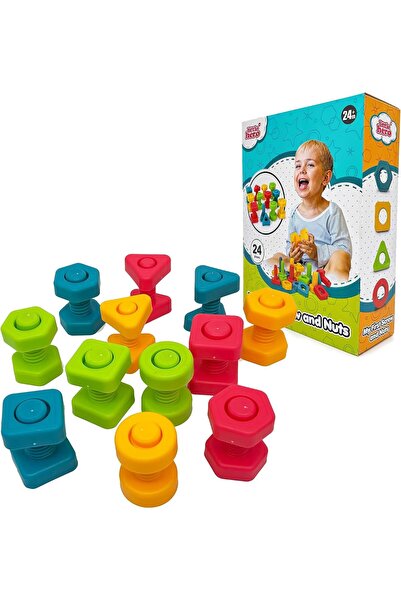 Little Hero 24-Piece Nuts & Bolts Construction Set | Multicolour STEM Learnin...