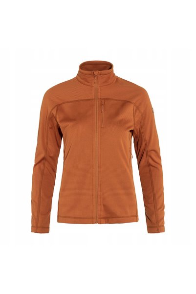 Fjällräven Hanorac de trekking Abisko Lite Fleece pentru femei, maro teracotă...
