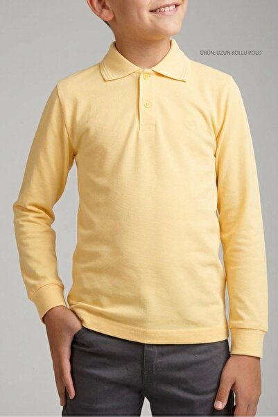 Ysferbutik Children's School T-Shirt Polo Collar Long Sleeve
