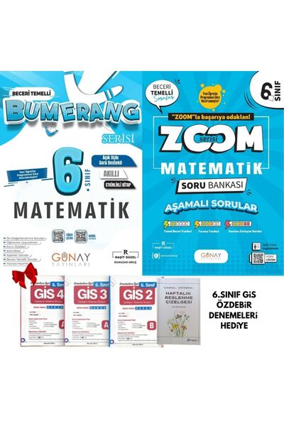 Günay Yayınları 2026-2027 MÜFREDAT MAARİF MODEL 6 SINIF MATEMATİK BUMERANG ET...