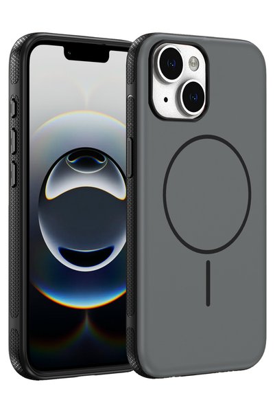 Fuchsia غطاء iPhone 14 Neksa MagneticSave متوافق مع Apple - أسود