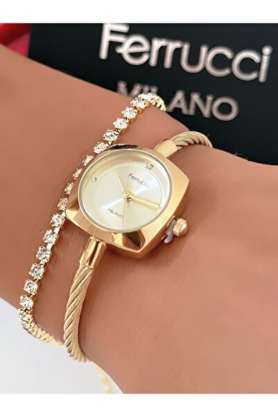 Ferrucci Steel Strap Special Design Women's Wristwatch with 2 Years Warranty,...