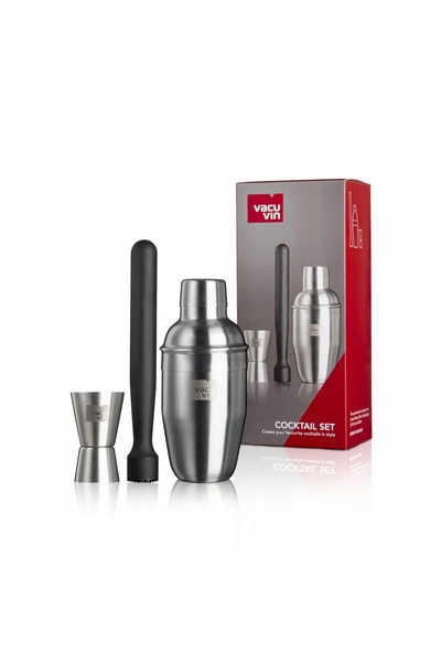 NO BRAND Shaker pentru cocktailuri Vacu Vin – oțel inoxidabil