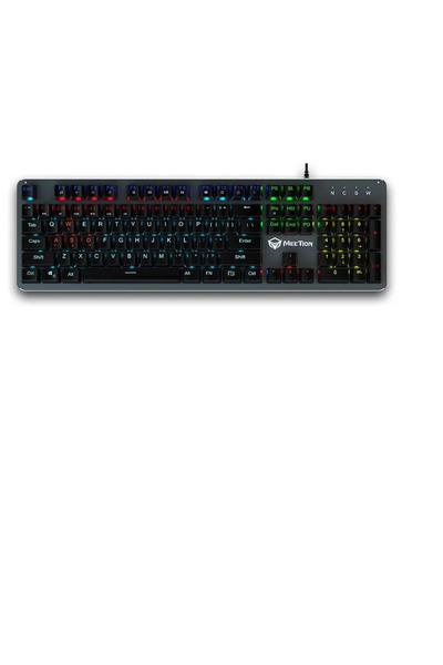 MeeTion Tastatura gaming Mecanica MK007 iluminare rainbow, switch Outemu Blue...