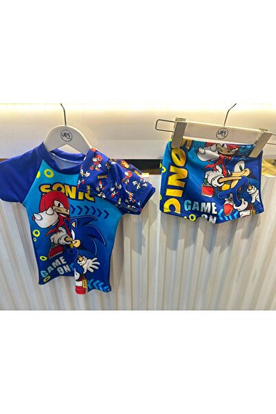 ues Boy's Printed 3-Piece Swimsuit Set with Shorts