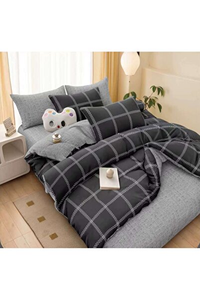 CHIRASO Bedding Set, 4 Pieces, Satin Cotton , Stretchy Sheet 180x200cm, Duvet...