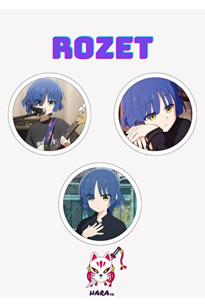 Hara Company the Rock! Animesi Ryo Yamada Rozet Seti / Çanta Süsü