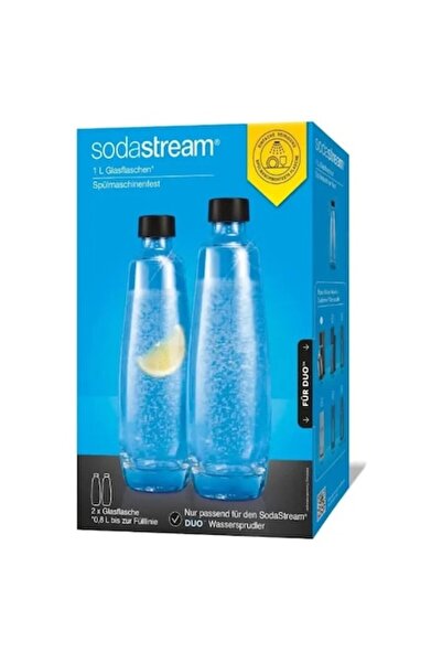 sodastream Set of 2 DUO 1L Glass Bottles – Transparent