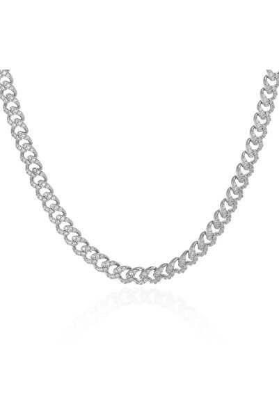Sonis Lant tip "Cuban " din argint 925 rodiat ,Piatra : cubic zirconia , Culo...