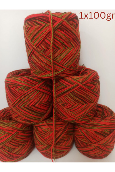 İPEK YÜN İPLİK DÜNYASI Angora Knitting Yarn Multi-Colored Italian Yarn 100Gr