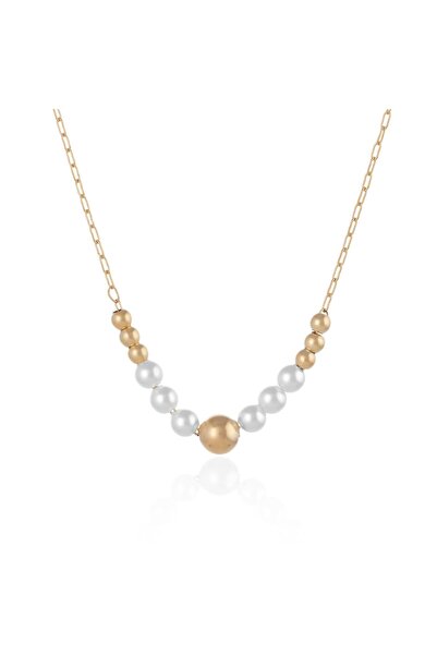 Sonis Lant din argint 925 placat cu aur de 14 kt, Piatra: perla de laborator,...