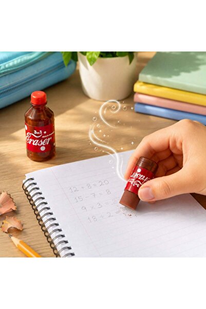 OEM Fancy Eraser Model Juice Bottle 3 in 1 with Aroma 8cm