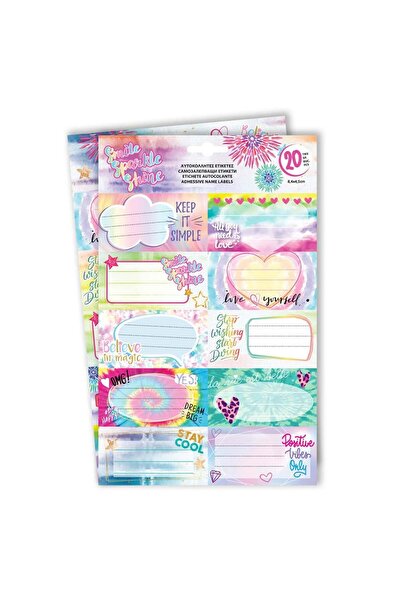 OEM Etichete Autocolante Tie Dye Quotes 8.4x4.5cm - 20buc