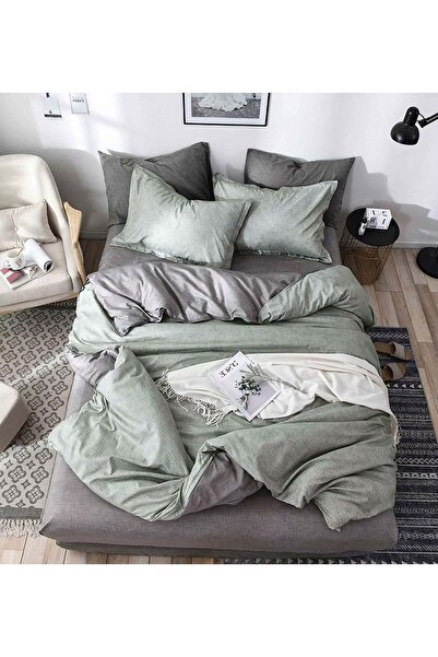 CHIRASO Bedding Set, 4 Pieces, Satin Cotton , Stretchy Sheet 180x200cm, Duvet...