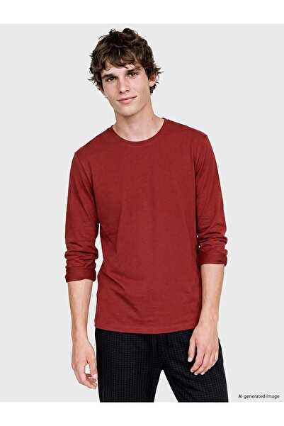 LC Waikiki Crew Neck Long Sleeve Men's Pajama Top (W6)
