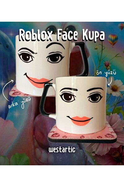 westartic Roblox Woman Female Face Kadın Suratlı Meme Komik Eğlenceli Kupa Fi...