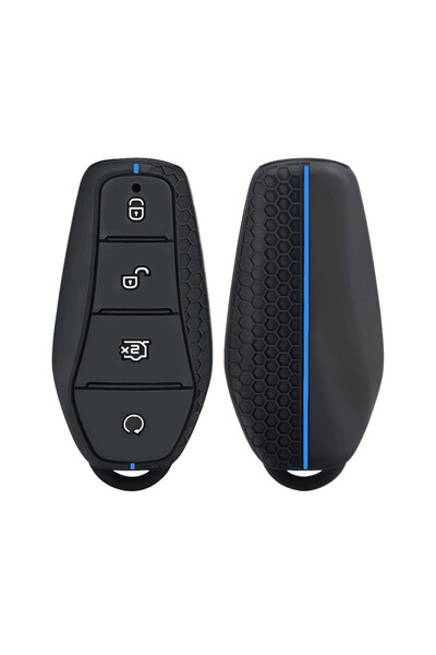 AUTOTOB Husa cheie auto AutoTob, silicon, pentru BYD, model sport, negru/alba...