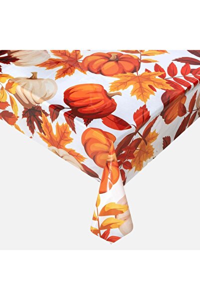 OEM Fata de Masa din Plastic de Toamna cu Frunze Portocalii 180x120cm