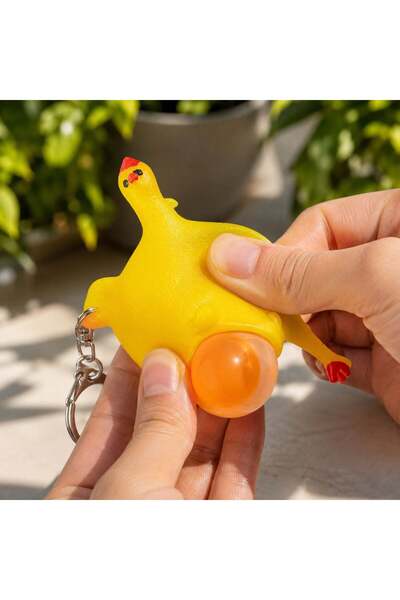 OEM Breloc Squishy Pui cu Ou 8cm