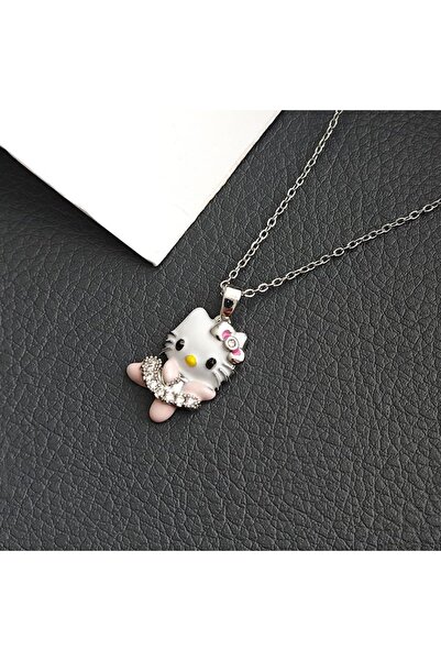 Heda Jewelry قلادة هالو كيتي بتصميم راقصة الباليه - قلادة فولاذية مستوحاة من ...