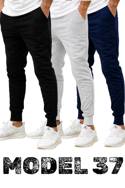 TORUK MAKTO Set of 3/3 Pieces Unisex Ribbed Regular Black Gray Navy Blue Colo...