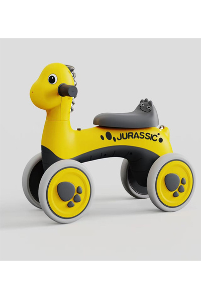 Jurassic Kids Dinosaur Ride-On Toy with Wheels, Lights & Music – 4 Wheels Bal...