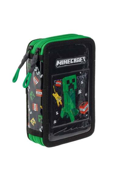 OEM Penar Echipat Dublu Negru Verde 3D Minecraft 12.5x4x19.5cm