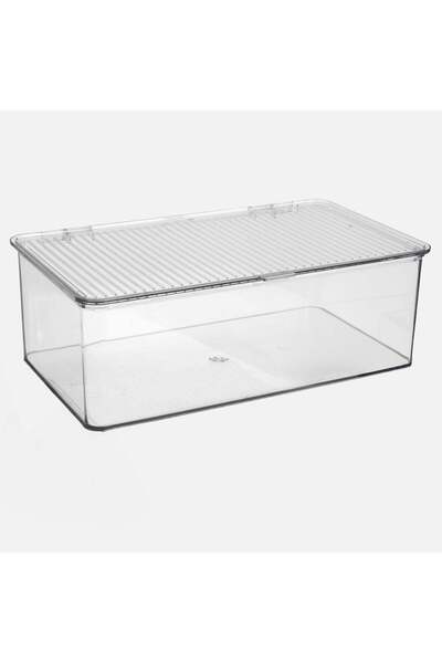OEM Stackable Transparent Plastic Organization Box 27.5x16.8x9.4cm