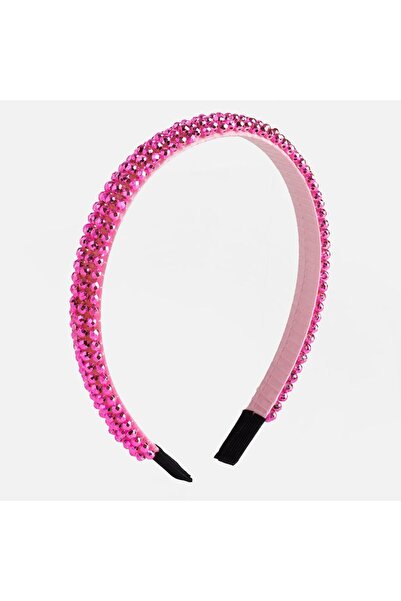 OEM Bentita de Par Metalizata Fucsia cu Strasuri Allover pentru Copii