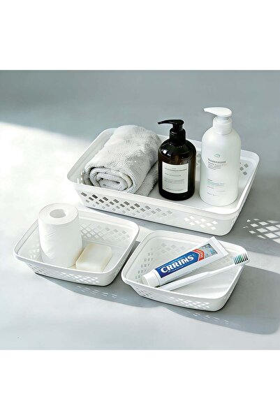 OEM Ecru Storage Basket Set - 3pcs