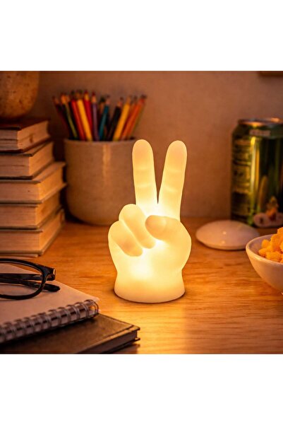 OEM Lampa Decorativa 3D in Forma de Mana cu Semnul V 'PEACE' 6x5x12cm