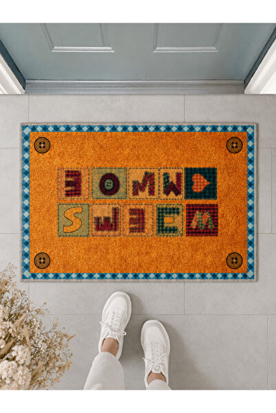 Suare Concept Home Sweet Home Kırkyama Patterned Door Mat 40X60 cm - Digital ...