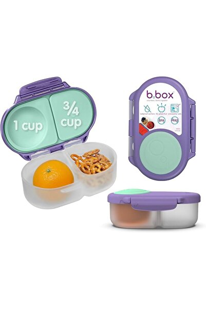 b.box صندوق الوجبات الخفيفة |   صندوق غداء بنتو صغير بقسمين مانعين للتسرب |  ...