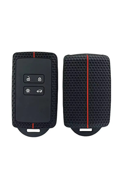 AUTOTOB Husa cheie keyless Renault/Dacia, model sport, negru/rosu