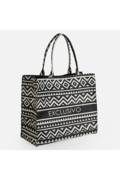 OEM Geanta Textila Neagra cu Model Tribal