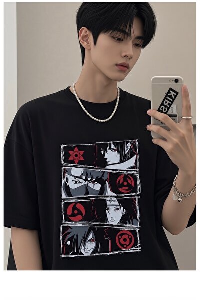 Köstebek Anime Naruto Characters and Symbols T-Shirt