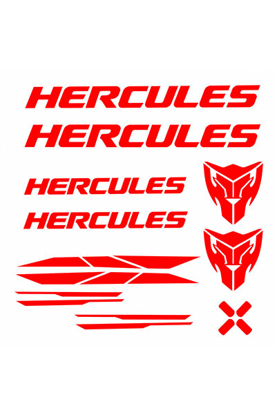Oracal Set de autocolante pentru bicicletă Hercules – 11 piese - Roșu