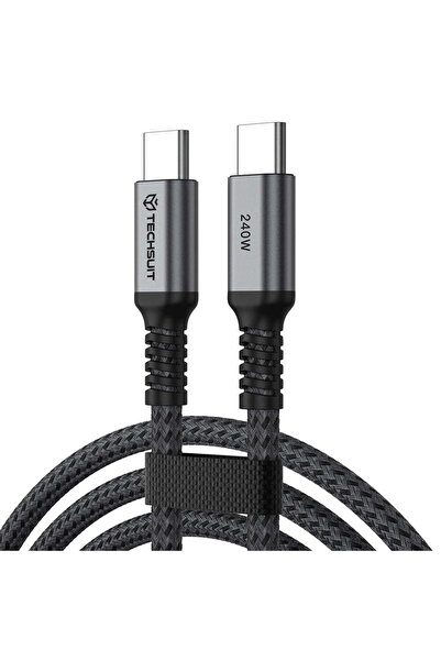 Techsuit Cablu Premium TitanSync Pro (CX2) de date, Type-C la Type-C, PD240W,...
