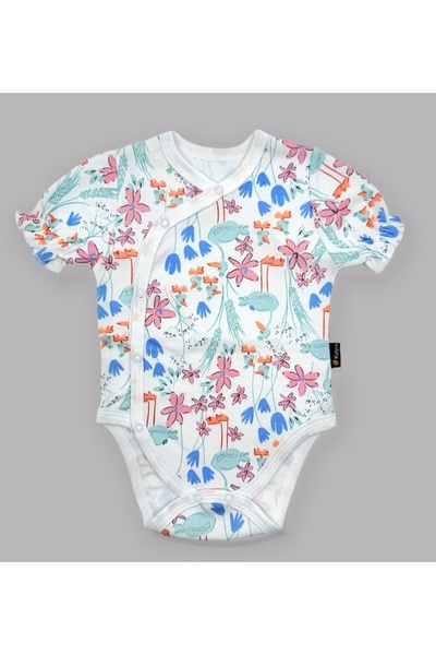 Kidyra 100% Cotton Ruffled Watermelon Sleeves Snap Fastener Flamingo Baby Bod...