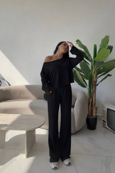OKSOCOLLECTİON Modal Bluz İspanyol Eşofman Takımı