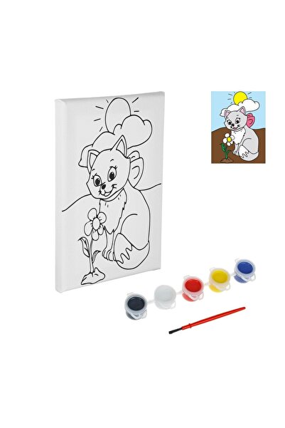 OEM Set pictură pe canvas pentru copii, 20x15cm – pisici, canvas